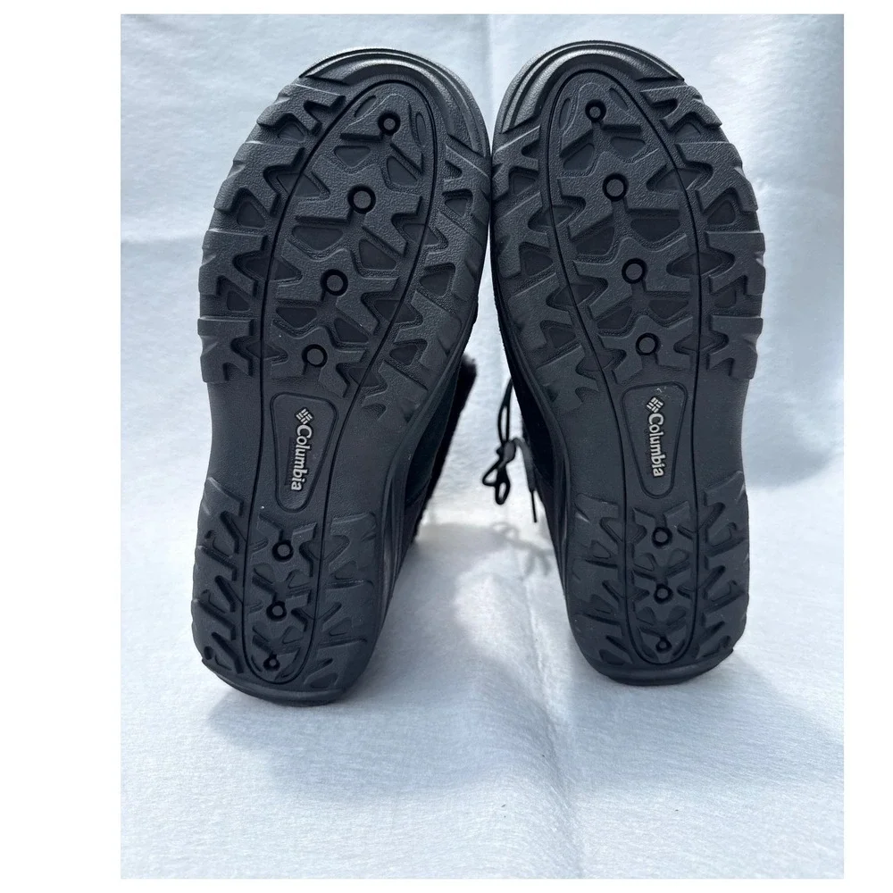 Columbia Ice Maiden II Winter Boots Womens 10 Black Waterproof Omni Grip Quilted